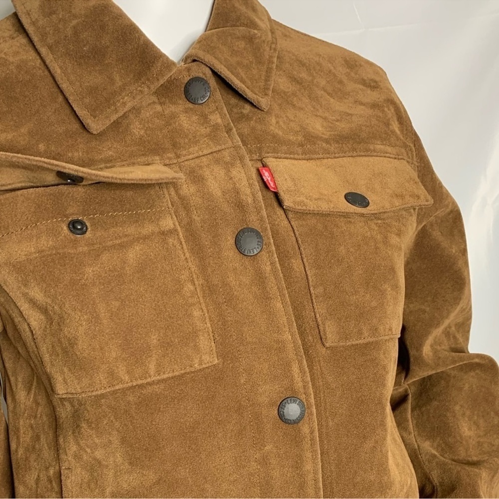 Levis Women's Faux Suede Modern Trucker Jacket - Picture 6 of 12